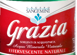 Grazia Acqua minerale effervescente naturale etichetta marchio - gruppo sangemini